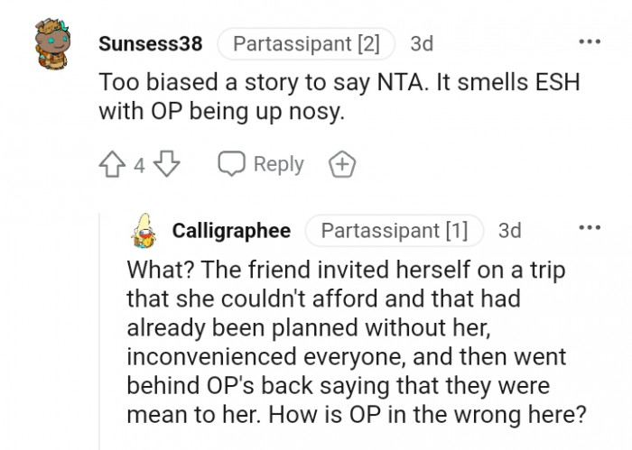 This Redditor thinks that the OP was being nosy