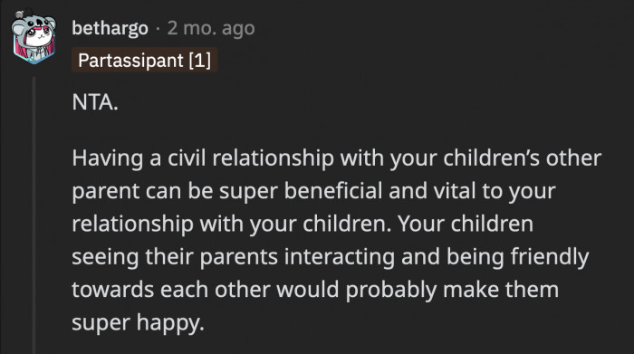 They can look forward to spending time with either of their parents because of the civil nature.