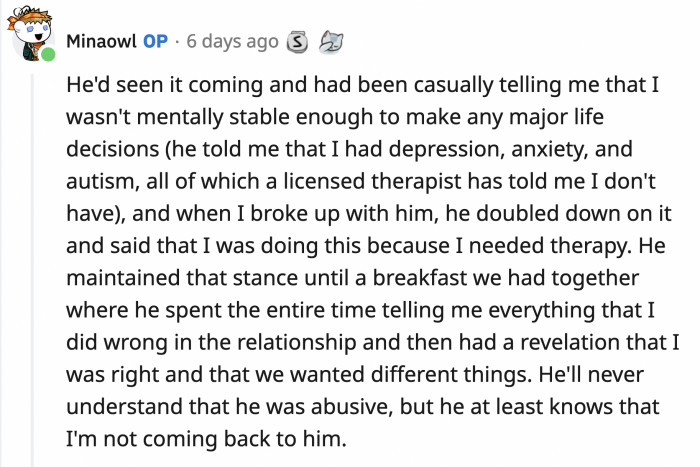 Oh my god! This douche doesn't think he's capable of making any mistakes!