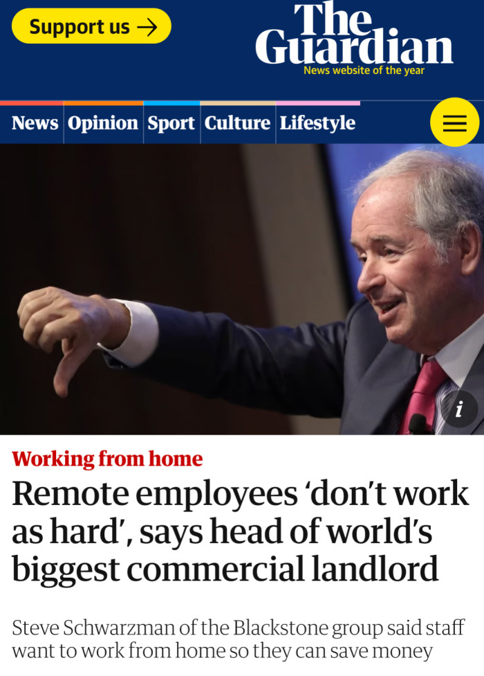 Largest office landlord speaks on remote work