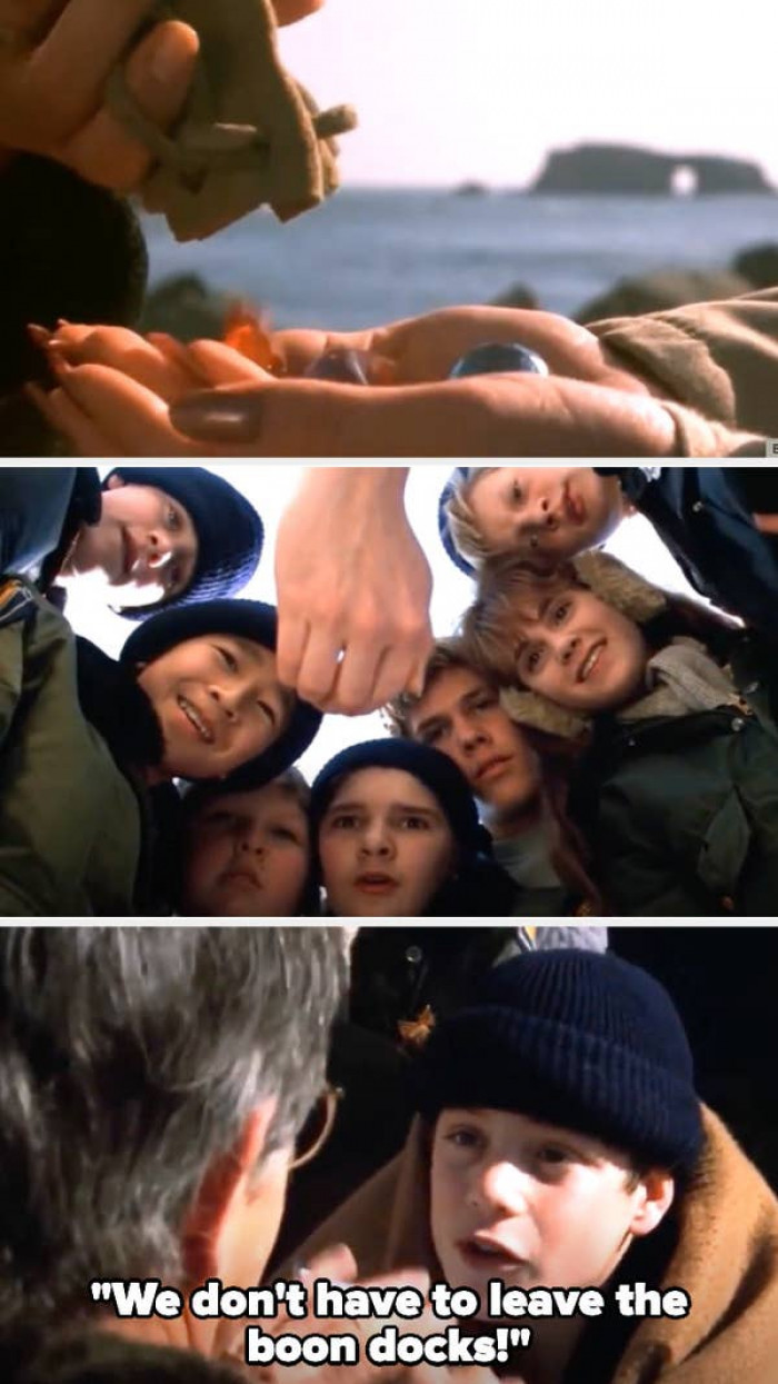 20. The Goonies - Rosalita discovers Mikey's marble bag filled with gems, meaning the Goonies didn't have to move:
