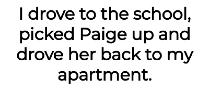 The OP drove his sister home