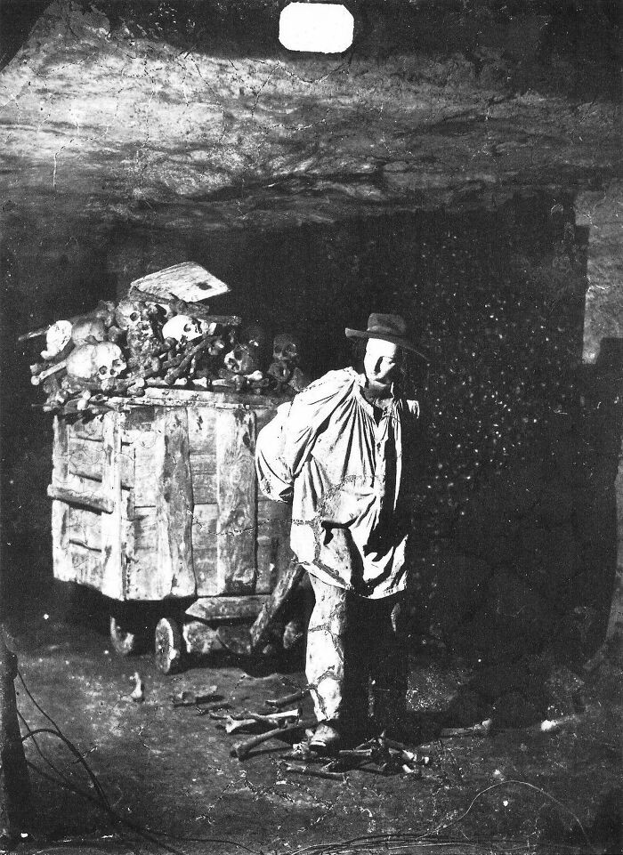 This Is The First Artificial-Lit, Underground Photo, Taken In The Catacombs In Paris By Pioneer In Photography Nadar