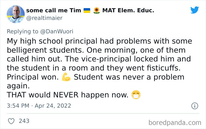 15. A student was never a problem again