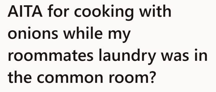 A normal day in a shared apartment, until one routine bumps into someone else’s expectations.