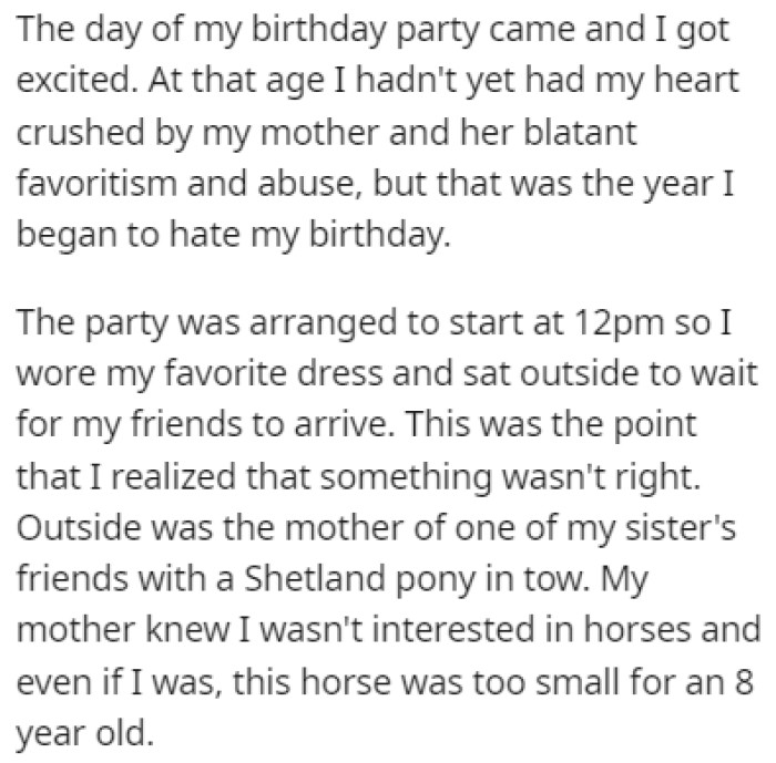 OP was waiting for her friends to show up to her birthday party, but she quickly realized that something was wrong