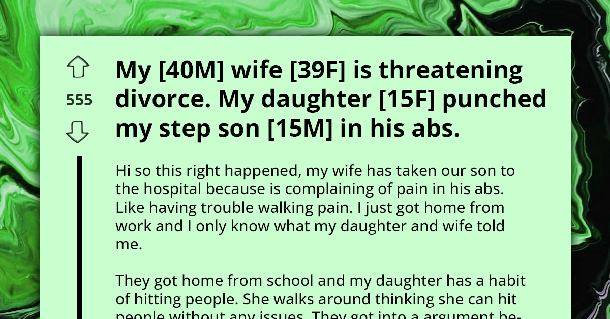 Man Seeks Help Online As His Wife Threatens To Divorce Him Because His Daughter Punched His Stepson
