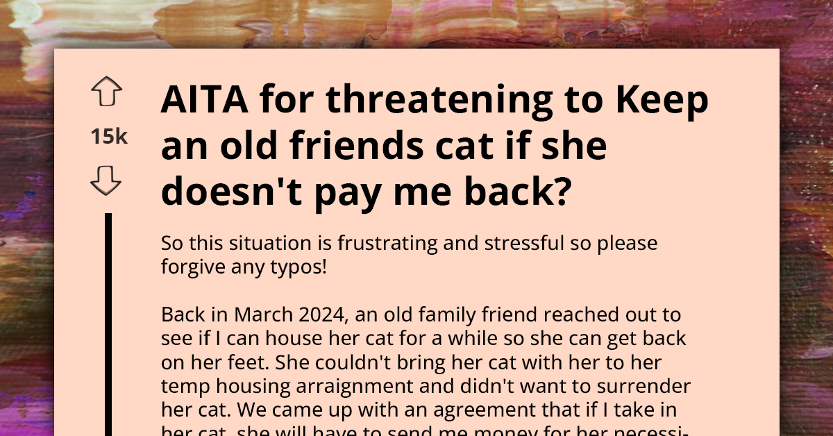 Family Friend Faces Ultimatum As Redditor Threatens To Keep Her Cat Over Unpaid Care Expenses