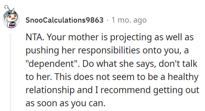 10. Their mom isn't creating a healthy relationship with them