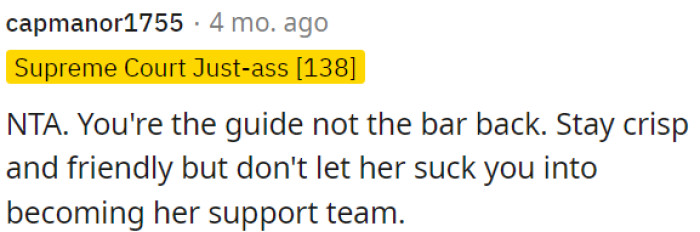 OP is the Guide, Not the Support Team.