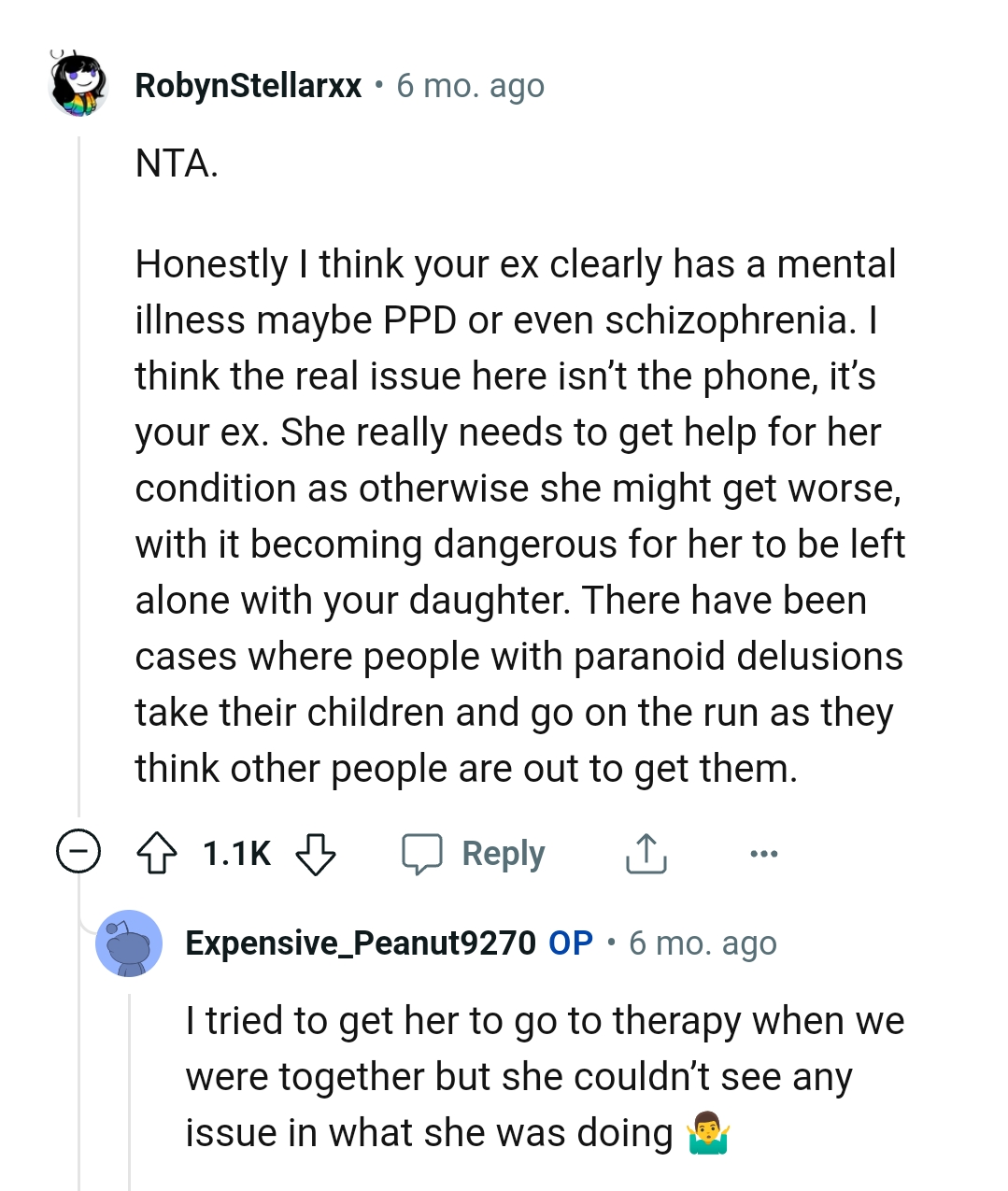 She needs to get help for her condition