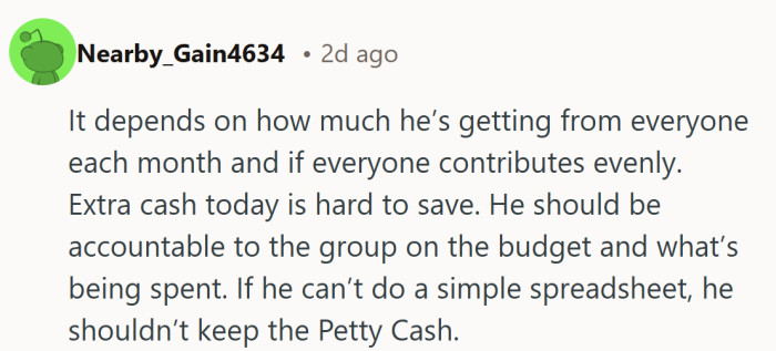 Accountability came up again here. Handling group money means being willing to show the math, even if it’s just a tiny spreadsheet.