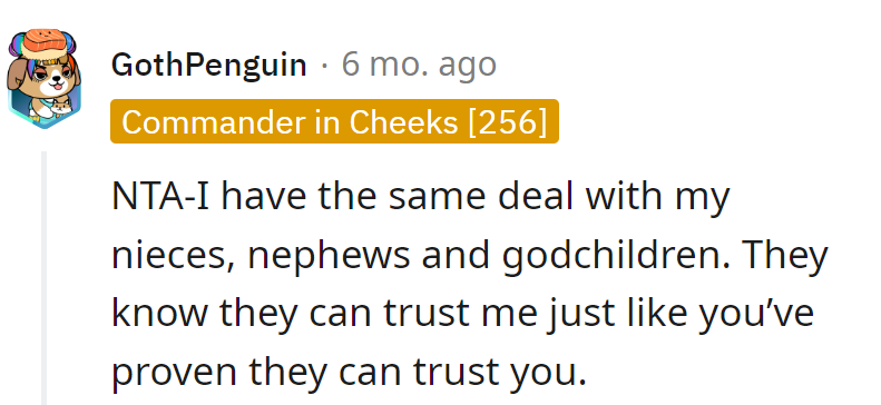 A trusted confidant for the younger squad! Everyone needs one.