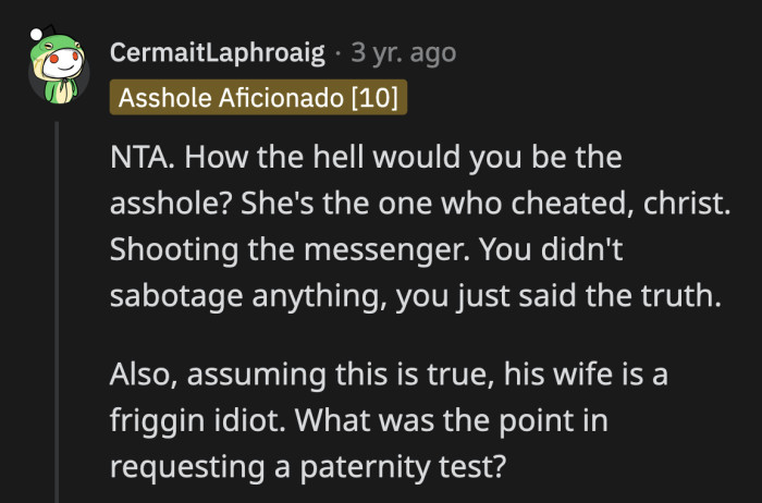 They should save their scorn for the woman who actually inflicted pain and deceived people for years