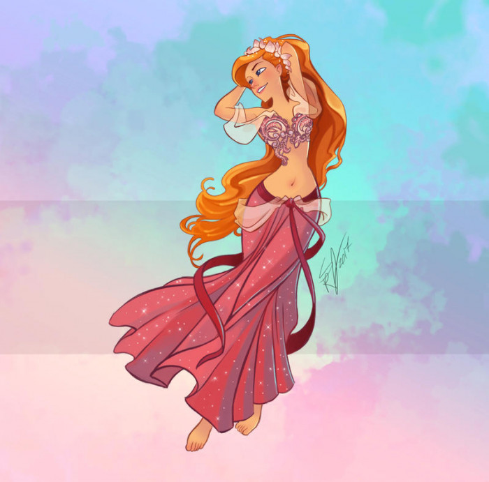 9. Disney Belly Dancers: Giselle from Enchanted