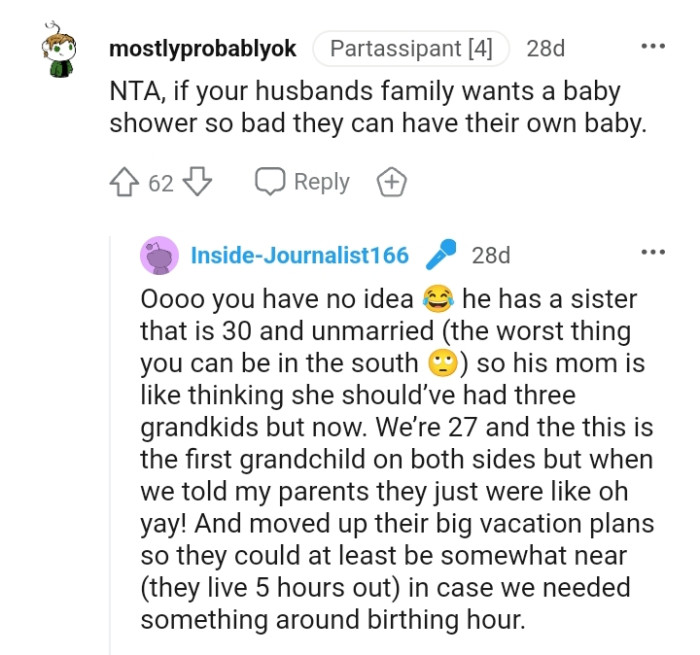 This is a very funny reply, and it really cracked the OP up