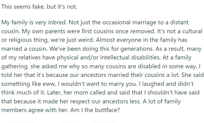 Over the years, it has become a common practice for family members to marry within the family, often to cousins.