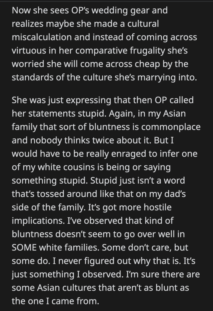 Her frugality might be viewed as cheapness instead of a virtue.