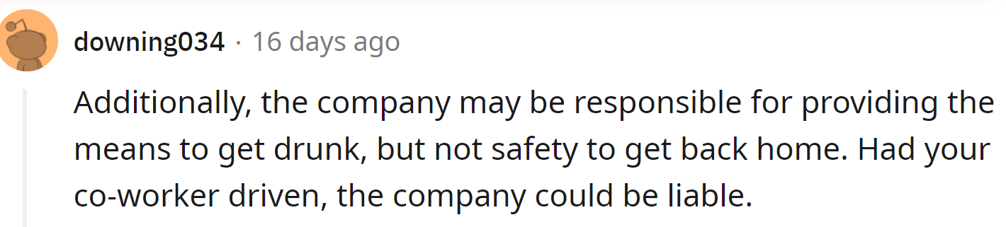 The company could be liable for the whole incident