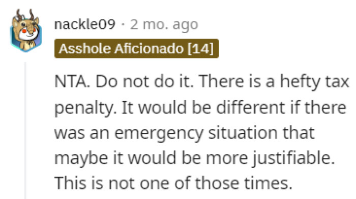 This is far from an emergency situation