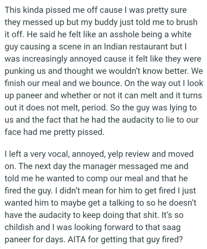 The Fact That He Had the Audacity to Lie to Their Faces Had the OP Pretty Pissed