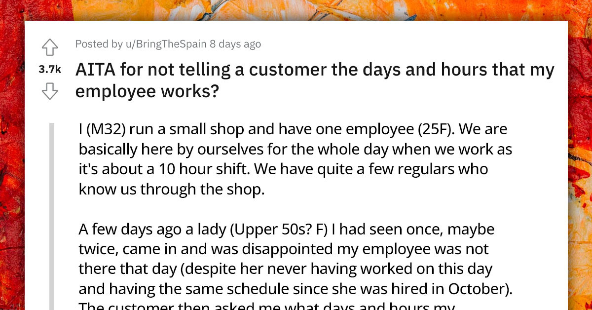 Karen Gets Upset After A Store Owner Refuses To Disclose Which Days And Hours His Employee Works