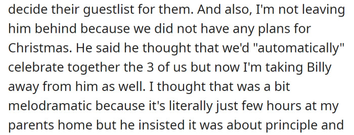 But Philip got offended as he thought they should celebrate the holiday together as a family: