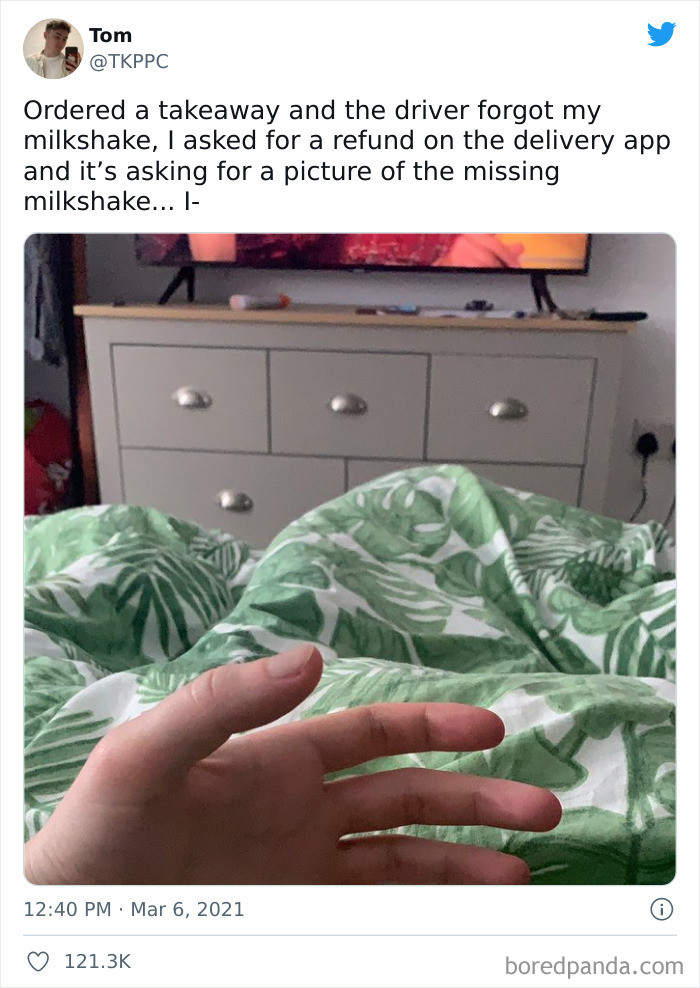 32. We want a picture of the missing milkshake