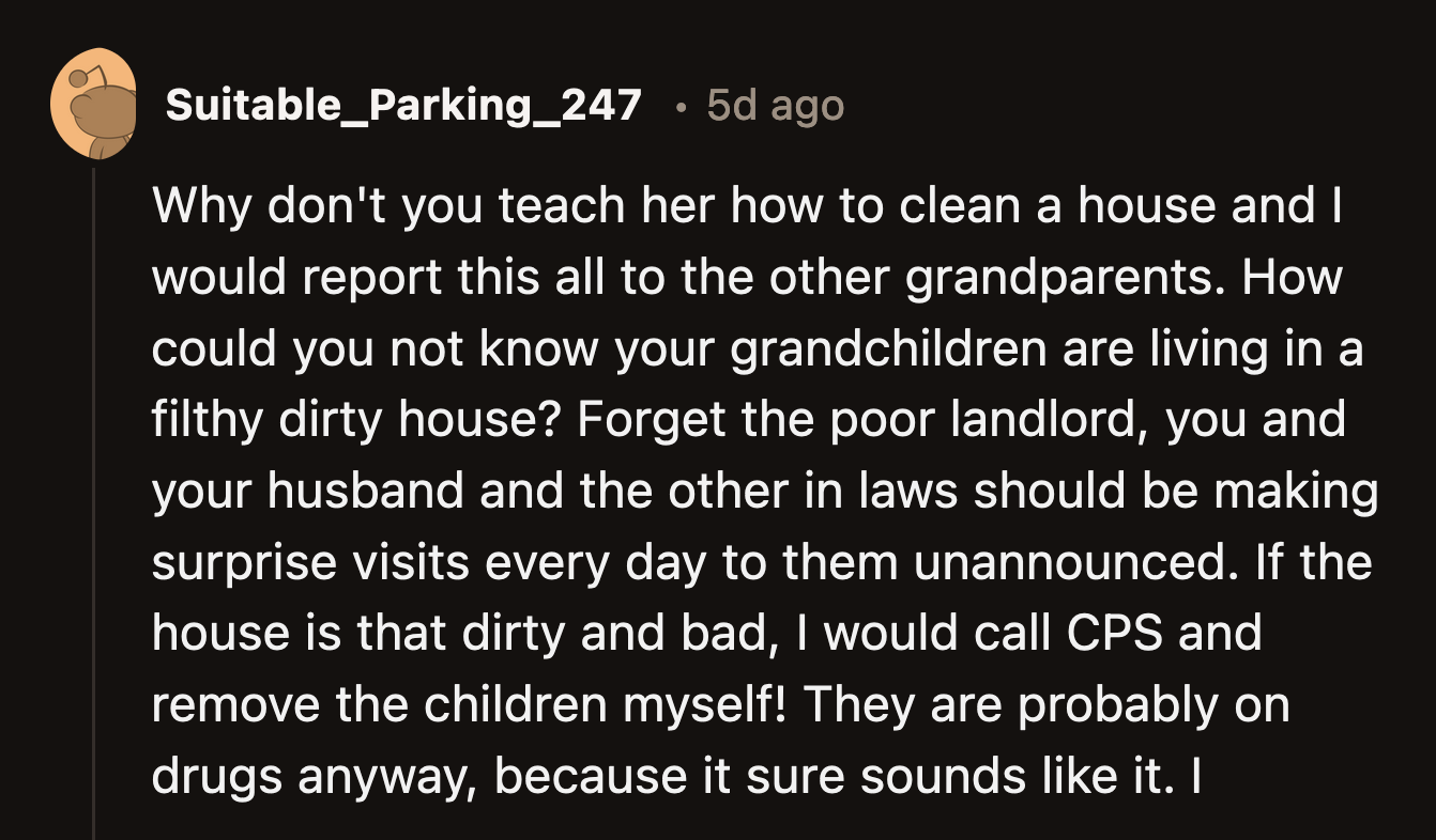 Another commenter made wild assumptions that OP corrected immediately.