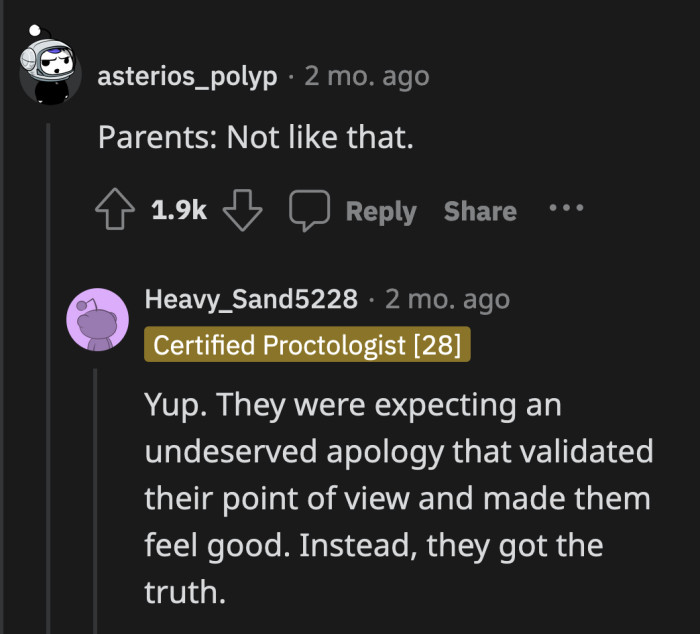 They put their children on the spot. It's not OP's fault that he answered truthfully when the situation called for it.