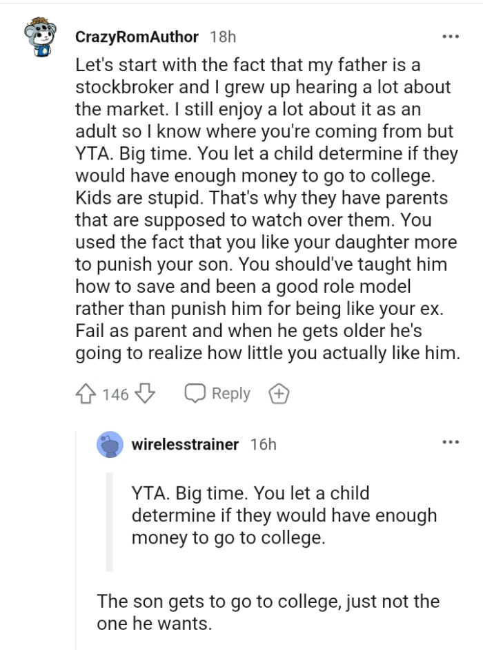 You should have taught him how to save