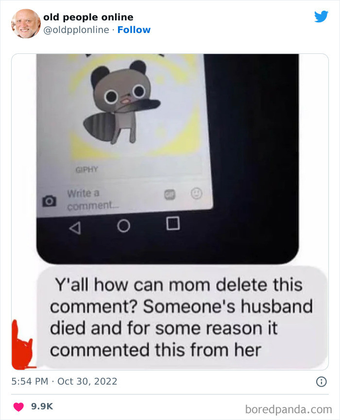 3. Someone help Mom delete this comment!