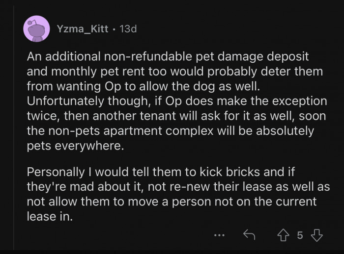 Making the exception twice would mean having to do it again at some point.