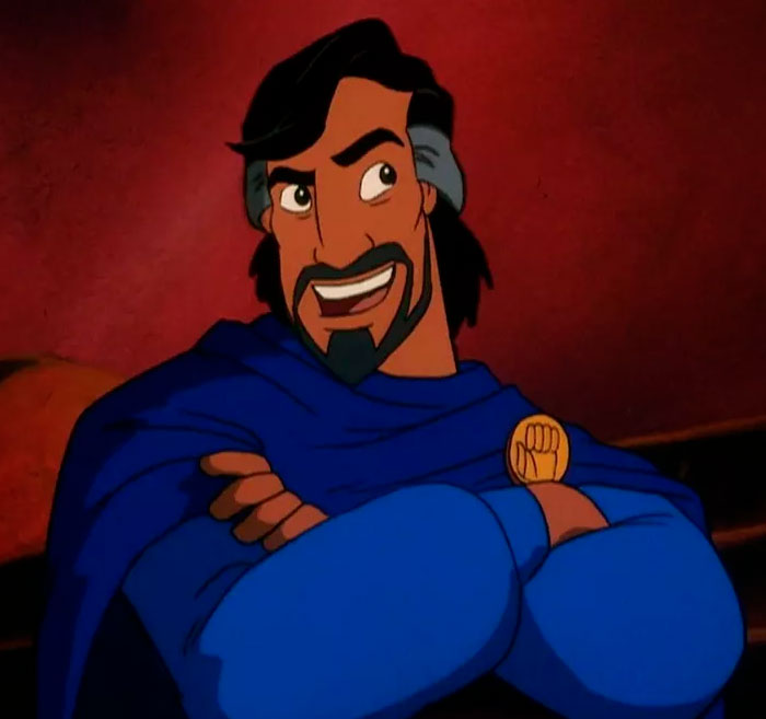 Cassim, the father of Aladdin.