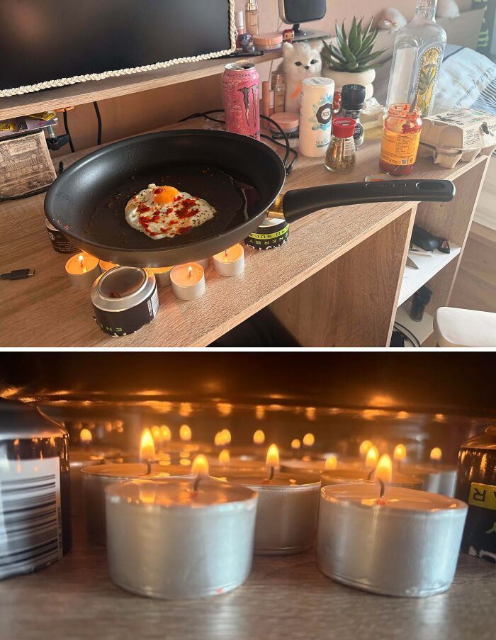 "The Power Went Out So I Had To Improvise"