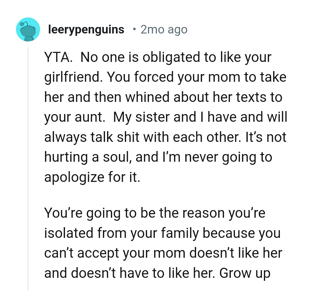 This Redditor is never going to apologize for it
