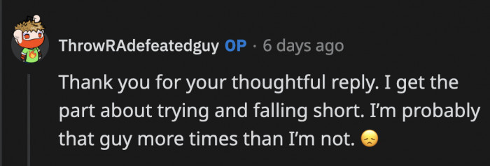 OP was upfront that he probably fell short one too many times, hence his wife's reaction to the silver watch