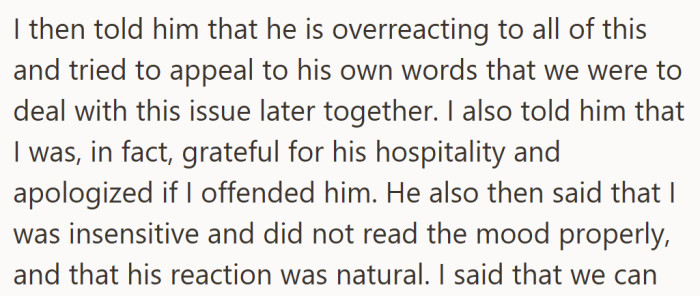 He tried to explain, apologize, and calm things down—but the damage was already done.