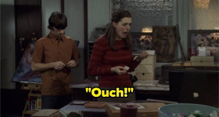 8. In The Princess Diaries, when Mia pulls off her pore strip: