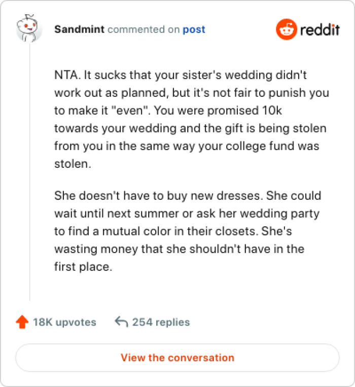 She Doesn't Have to Buy New Dresses