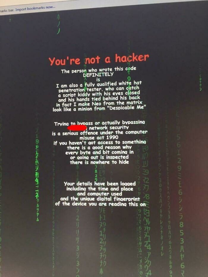 "This Came Up When I Tried To Access A Proxy Server In School"