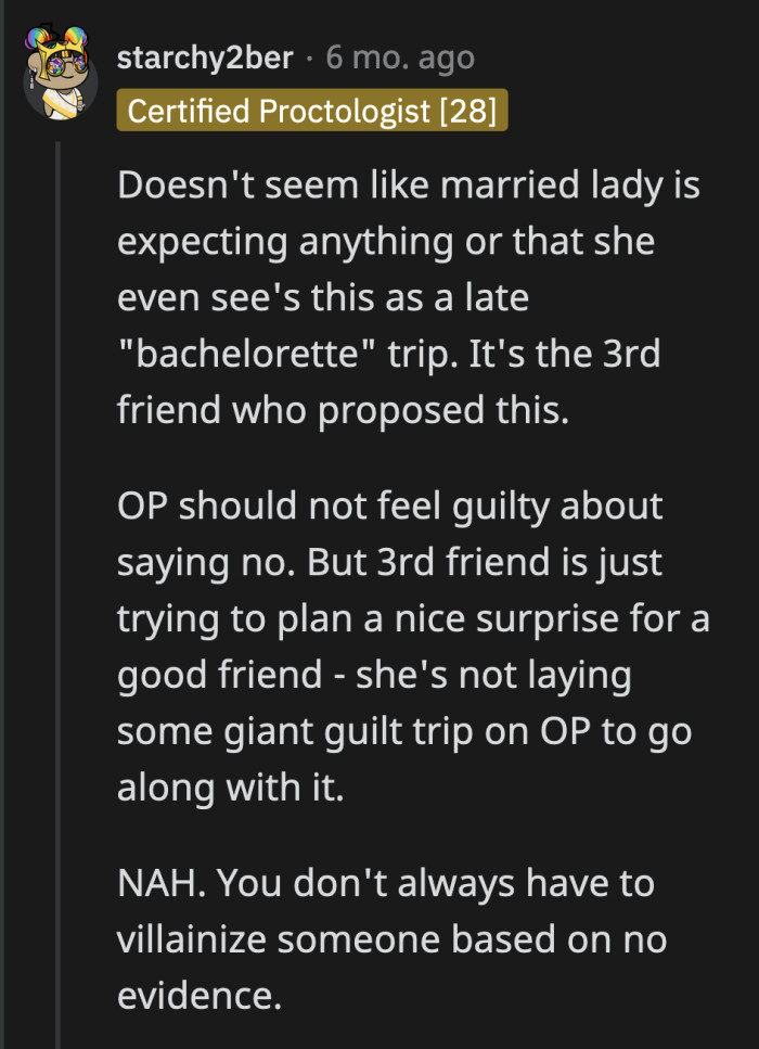 The friend wanted to give their married friend a nice belated wedding present. Not everyone was on board, and that shouldn't be an issue.
