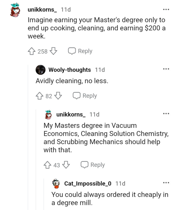 I'm definitely sharing this Redditor's imagination right now