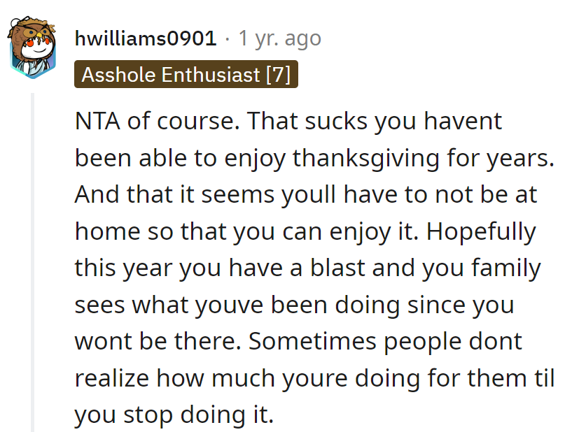 Skipping home for a blast at Thanksgiving. Sometimes, folks only see what they do when they stop.