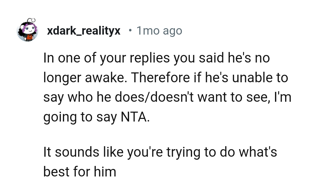 It sounds like the OP is trying to do what's best for his dad