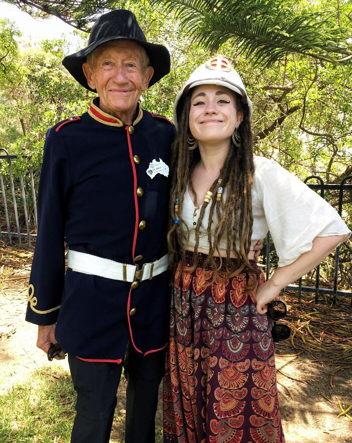 "My 91-Year-Old Grandpa Asked To Switch Hats For A Photo... “So I Can Be Cool Like You!”