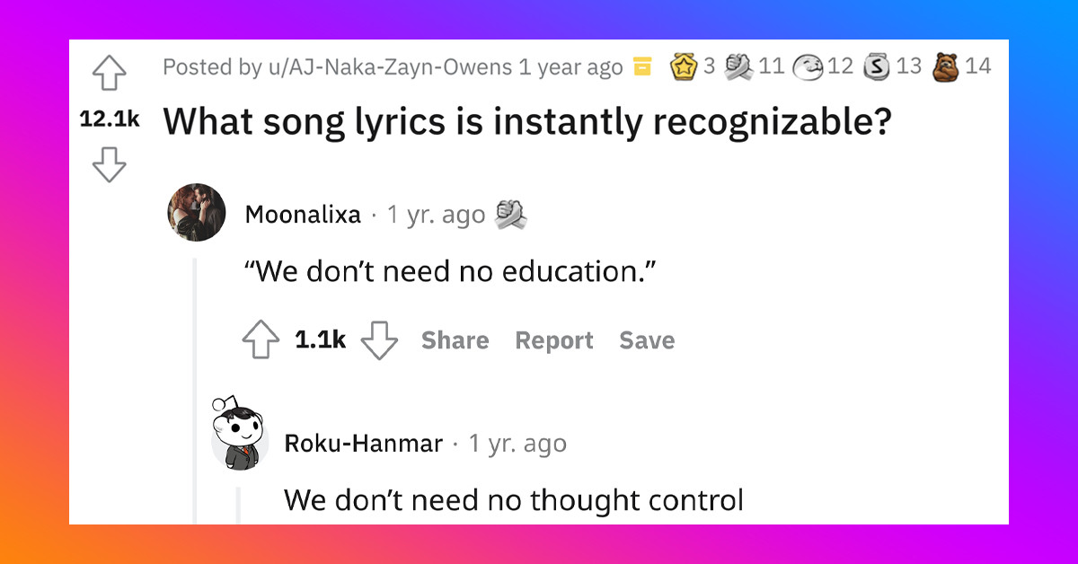 20+ Images Of Song Lyrics That Will Transport You Back To The Days When They Were Iconic