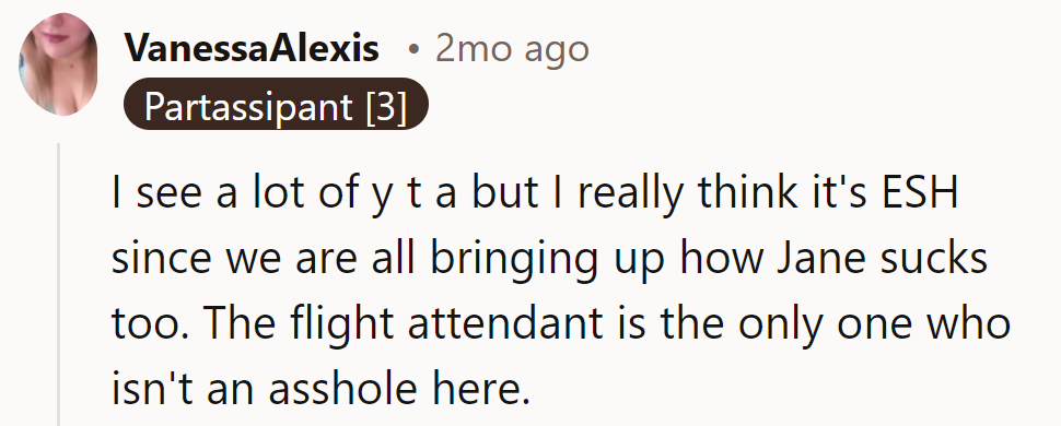 ESH: Flying coach, judging first class. Let's give the flight attendant an upgrade to MVP.
