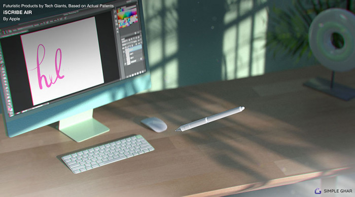 It's interesting because it features a pen that doesn't require a surface to write.