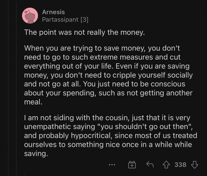 It's not even about saving money.